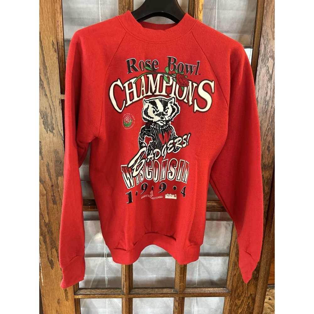 vintage Eightieth Rose Bowl Champions 1994 Wisconsin Badgers sweatshirt size L